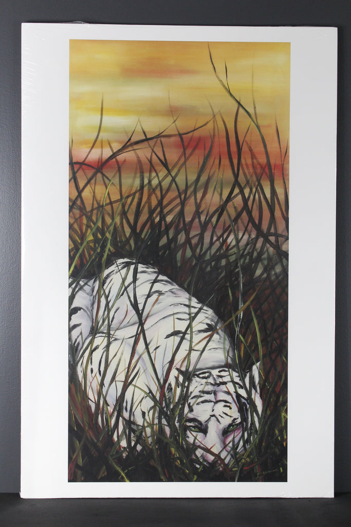 Kitty on Canvas. Artist Orginal Matte Poster Print - Neil Assenheimer