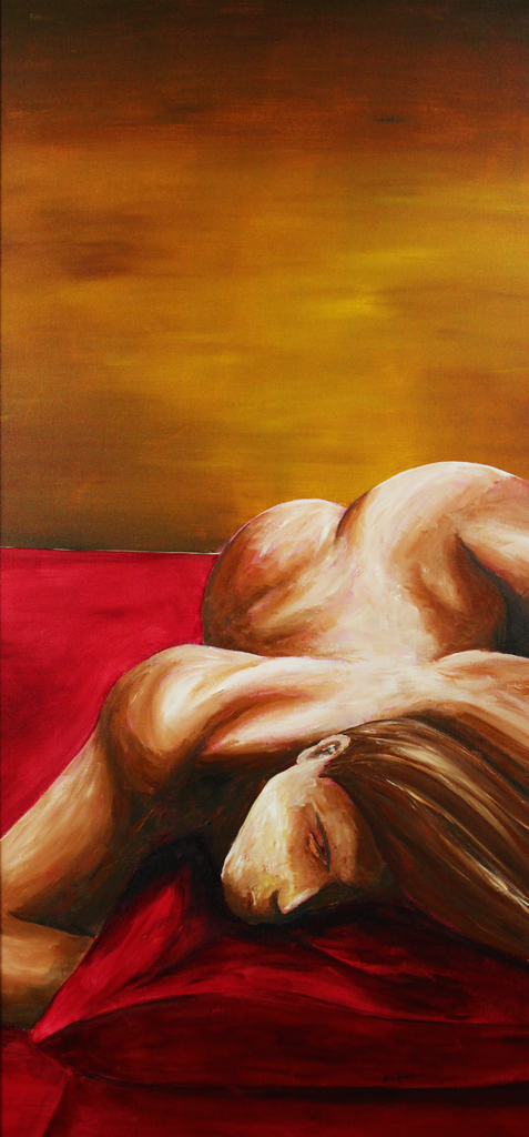 Sleeping Male. Artist Original Canvas Print - Neil Assenheimer