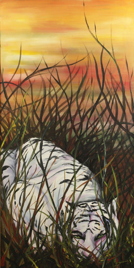 Kitty on Canvas. Artist Orginal Matte Poster Print - Neil Assenheimer